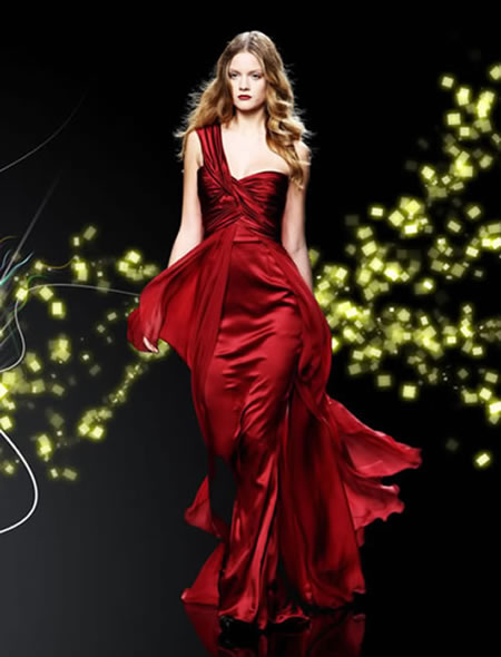 бална червена дълга рокля