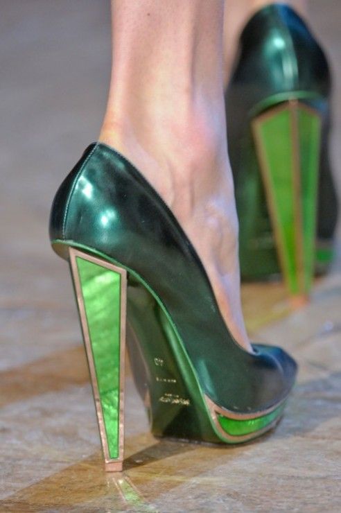 зелени официални обувки