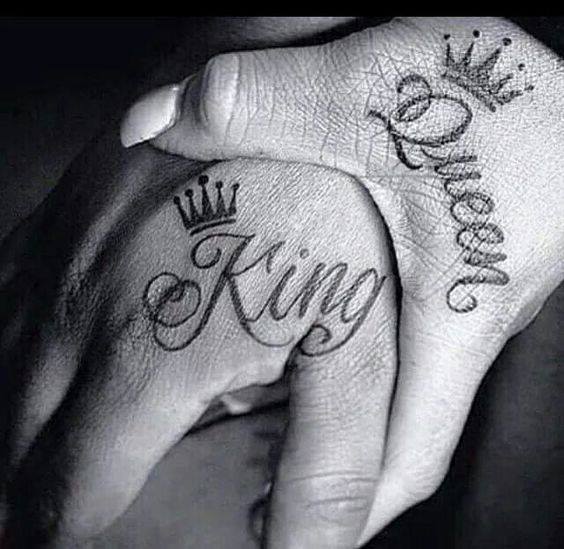 татурировка за влюбени двойки цар-царица KING AND QUEEN
