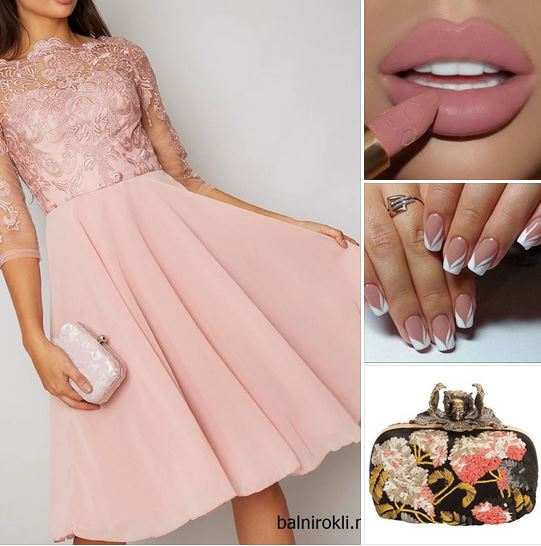 розова къса бална рокля