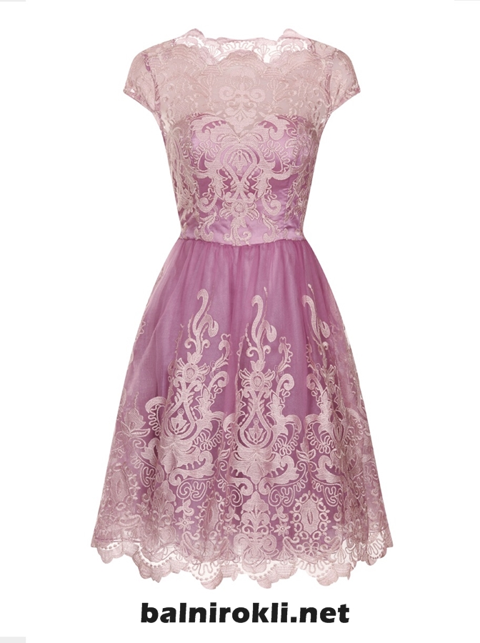 дална къса лилава рокля дантела 2015