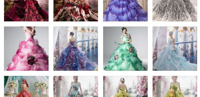 Бални Рокли за Принцеси с Флорални Декорации 2018